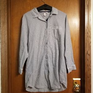 🔮Victoria's Secret Striped Sleep Shirt Size Large